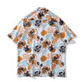 Load image into Gallery viewer, [TRAVEL ISSUANCE series] ★Floral pattern shirt★ Aloha shirt Okinawa Hawaii tops short sleeve shirt unisex men's retro
