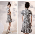 Load image into Gallery viewer, [YUEQIAO Series]★Cheongsam dress★Short length Chinese style dress Mermaid line Improves temperament
