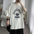 Load image into Gallery viewer, [Emeisa Series]★T-shirt★ Tops 3color Unisex Men's Short Sleeve T-shirt Casual Black White Blue Alphabet
