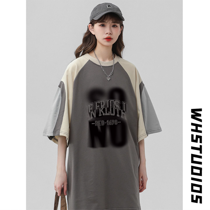 [GEBOXUAN series] ★T-shirt★ 3color tops, short sleeve T-shirt, unisex, men's, color scheme, unique, stylish