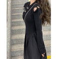 Load image into Gallery viewer, [XJXJ Series] ★China style dress★ Improved cheongsam dress Black Black slimming change
