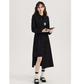 Load image into Gallery viewer, [Shojinsho Series] ★One Piece★ Irregular long sleeve dress Designed Cute Stylish Black Black
