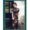 Load image into Gallery viewer, [LETANG series]★China dress★ 2color dress long length wedding party date black red
