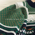 Load image into Gallery viewer, [Makimakiya Series] Super cute sweater, green, free size, round neck, long sleeves
