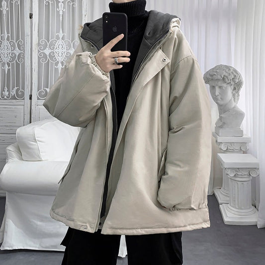 [Leonbinno Series] ★Winter Coat★ 3color Thick Warm Unisex Men's Cold Protection Faux Layered Fashion