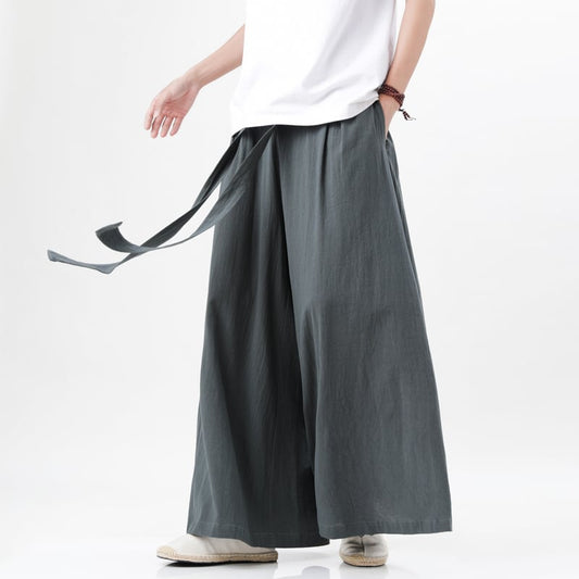 [MUFENG Series]★China style trousers★ 3color gaucho pants bottoms unisex men's large size simple casual