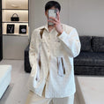 Load image into Gallery viewer, [Irakawa Series]★Shirt★ Tops Unisex Men's Long Sleeve Shirt Casual Spring Clothes Loose White White
