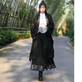 Load image into Gallery viewer, [Ancient Monster House---Four Wise Songs Series] ★Chinese style happi coat★ Chinese elements, Chinese clothing, long length, loose, black, black, original
