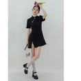 Load image into Gallery viewer, [LOVEHEYNEW Series] ★Mini-length Chinese dress★ Cute Chinese clothing Black Black Girls' night out Date Original
