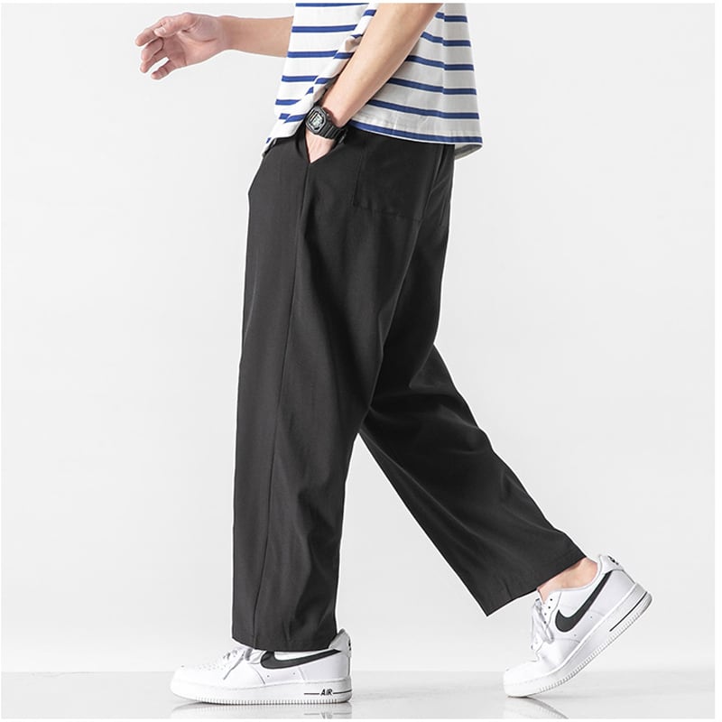 [BIGEMAN Series] ★Casual Pants★ 4color Nine-quarter-length Bottoms Pants Unisex Men's Large Size Plain Spring/Summer