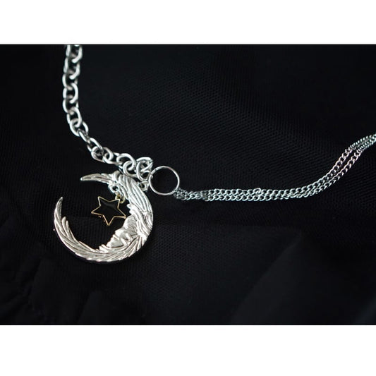 [Monster Sugar Series] ★Necklace★ 3 Types Women's Accessories Star Moon Snake Unisex Men's Easy to Match