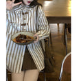 Load image into Gallery viewer, [TANGCHAO Series]★Shirt★ 2color Tops Vertical stripes Striped pattern Thin Cute Easy to match Date Commuting
