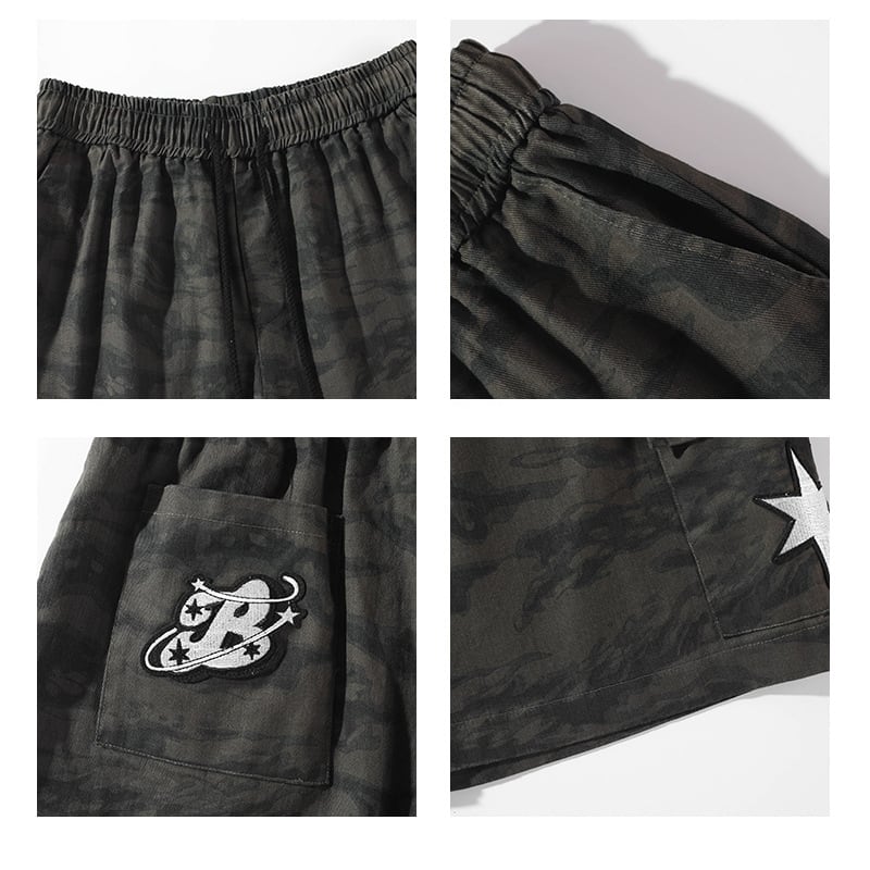 [BIGEMAN Series] ★Shorts★ 2color bottoms, short length pants, unisex, men's, camouflage pattern, large size, fashion