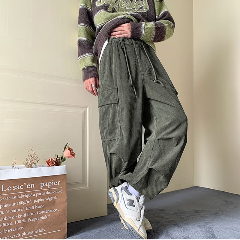 [KADISHOU Series] ★Casual Pants★ 3color Bottoms Trousers Unisex Men's Corduroy Large Size