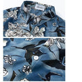 Load image into Gallery viewer, [TRAVEL ISSUANCE Series] ★Floral Pattern Shirt★ Hawaii Aloha Shirt Print Unisex Men's Blue Short Sleeve Shirt
