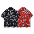 Load image into Gallery viewer, [TRAVEL ISSUANCE Series]★Shirt★ 2color Tops Short Sleeve Shirt Snake Print Spring/Summer Unisex Men's Black Red
