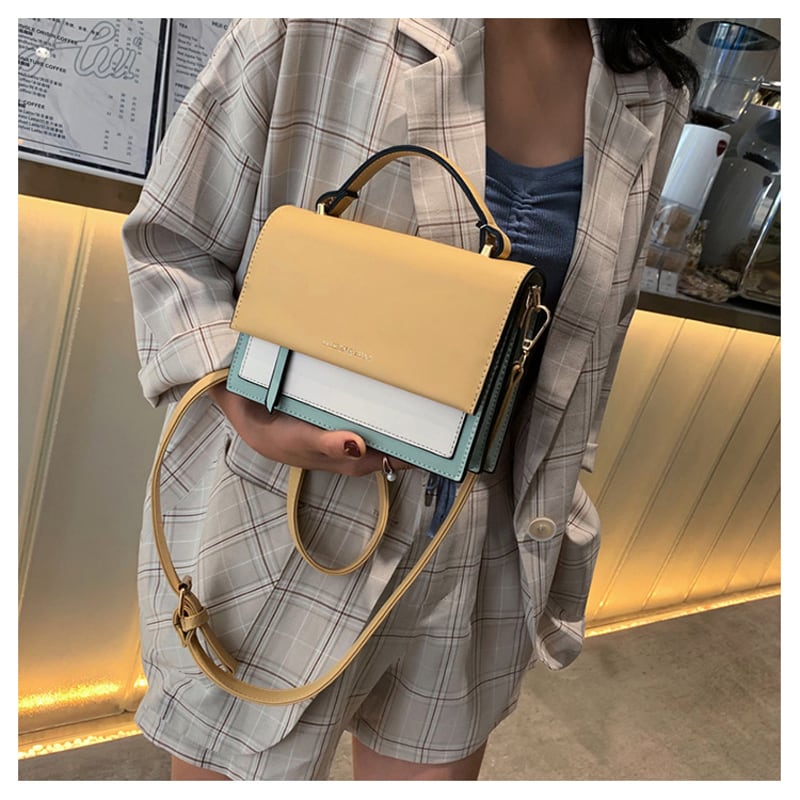 [2060 series] ★Shoulder bag★ All 6 colors, handheld, color scheme, PU, ​​easy to match, date, cute, simple