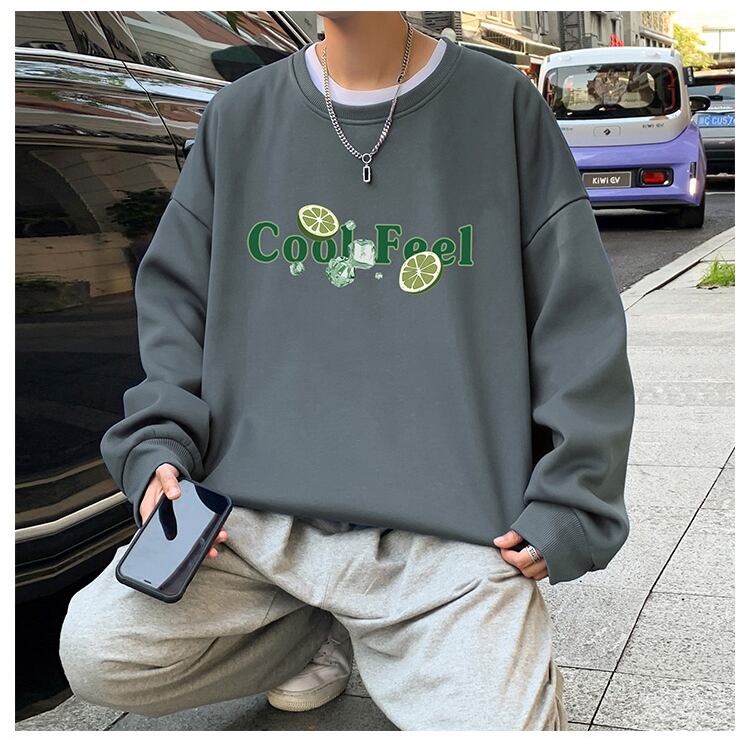 [Emeisa series] ★Tops★ 4color sweatshirt unisex men's large size round neck