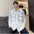 Load image into Gallery viewer, [Illustrated Series]★Shirt★ 2color Tops Unisex Men's Spring Clothes Long Sleeve Shirt Black White Stylish Easy to Match
