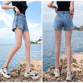 Load image into Gallery viewer, [Flower Series] ★Shorts★ Shorts Pants Denim 2color Easy to match Summer SML Blue Black
