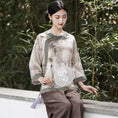 Load image into Gallery viewer, [Mingsho Series]★China style tops★ Shirt Improves temperament Improved Tang suit Loose print Retro Summer clothes
