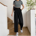 Load image into Gallery viewer, [Left Sister Series] ★Casual Pants★ 2color Pants Bottoms Loose Easy to Match Date Commuting Office Lady Black Gray
