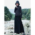 Load image into Gallery viewer, recommendation! [Da Qinglong Shu Series] ★China style skirt★ PU black, long length, slimming, easy to match, high waist
