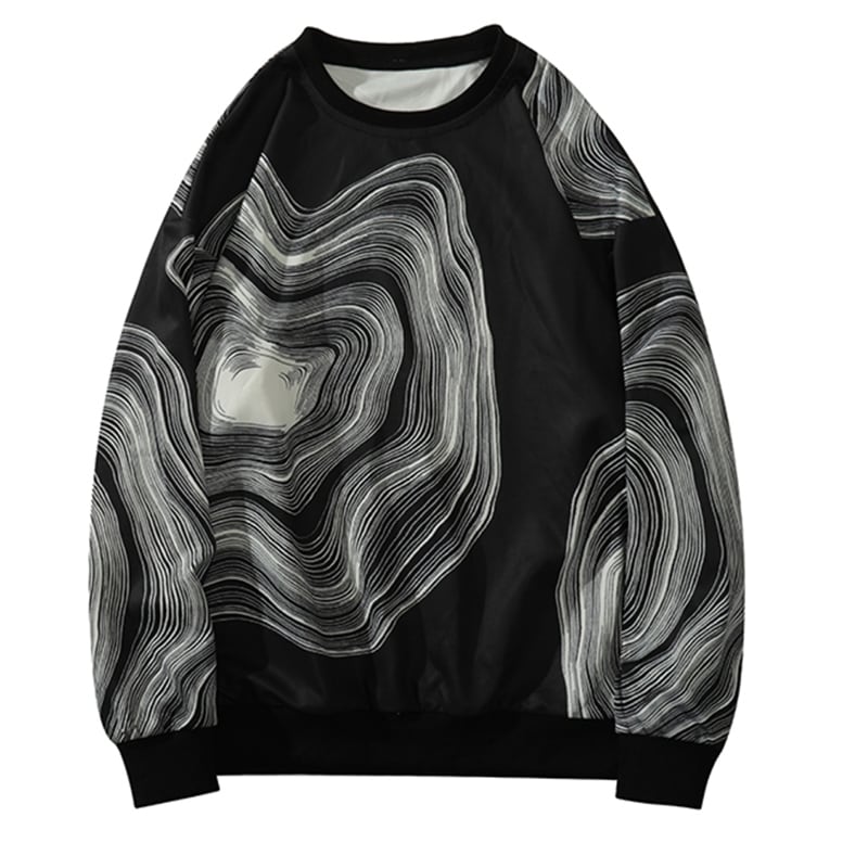 [Evil Series] ★Tops★ 3color long sleeve tops unisex men's print black white large size