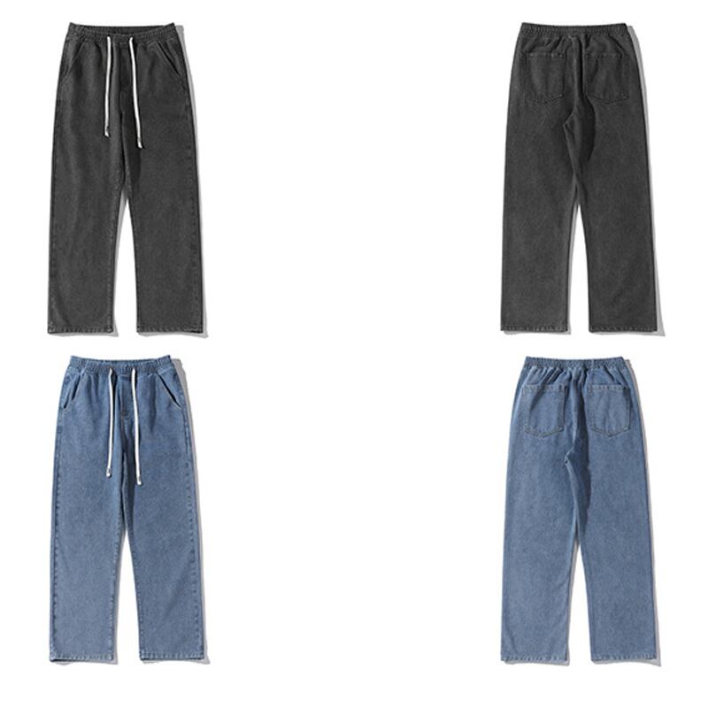 [BIGEMAN Series]★Denim pants★ 4color bottoms pants unisex men's large size plain simple