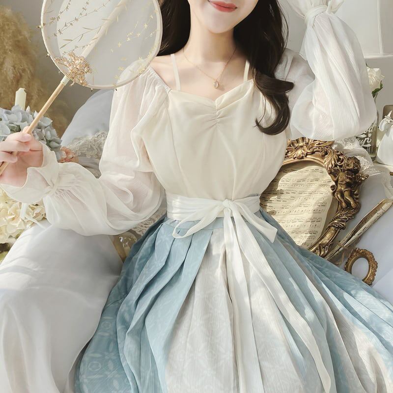 [LAOPAO Princess Series] ★Chinese style dress★ Hanfu dress Switching Princess Daughter White White