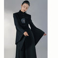 Load image into Gallery viewer, [Da Qinglong Shu Series] ★Chinese style dress★ Fake layered Chinese clothing slimming black black original
