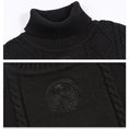 Load image into Gallery viewer, [Kokaisha---Gold Series] ★China style tops★ Sweater Thick and warm High neck Black Black
