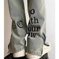 Load image into Gallery viewer, [QISHE Series] ★Denim Pants★ Bottoms Pants Unisex Men's Alphabet Slimming Fashion
