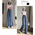 Load image into Gallery viewer, [FENGLIN Series] ★Casual Pants★ Bottoms Trousers Cool Blue Blue Slimming Print Summer Clothes Paisley
