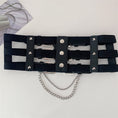 Load image into Gallery viewer, [Yuwei Series]★Belt with chain★ Accessories Small items Black Easy to match Unique and stylish
