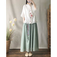 Load image into Gallery viewer, [Kofuku series] ★China style shirt★ 3color embroidery tops ethnic gray blue white pink
