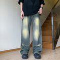 Load image into Gallery viewer, [CHAOMEICHEN Series] ★Denim Pants★ Distressed Bottoms Trousers Men's Large Size Blue
