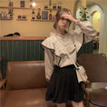 Load image into Gallery viewer, [KEKE series] ★Tops★ 2-color blouse shirt with design, cute, beige, black, easy to match
