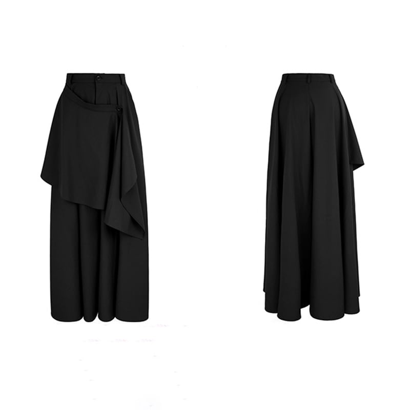 [Daiseiryusu Series] ★China Style Skirt★ Designed Bottoms Women's Switch Original Black Black