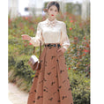 Load image into Gallery viewer, [Kasa Castle Series]★Setup★ 2-piece set shirt + skirt commuting date retro S M L XL
