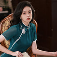 Load image into Gallery viewer, [RUYUN Series]★Cheongsam dress★ 2color Chinese style dress Elegant Temperament enhancement Large size
