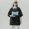 Gallery viewerに画像を読み込む, 【藤伊曼シリーズ】★Tシャツ★ トップス 3color 男女兼用 メンズ POLOネック アルファベット 夏服
