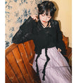 Load image into Gallery viewer, [Kokaisha---Senmugin Series] ★China style outerwear★ Lace happi coat original black black easy to match
