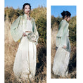 Load image into Gallery viewer, [Daiseiryusu Series] ★China-style shirt★ Tops, long sleeves, sheer, chiffon print, green, green
