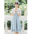 Load image into Gallery viewer, [Poetry Series] ★Chinese-style dress★ 2 colors Dress Embroidery Green Blue SML XL Improve your temperament Cute
