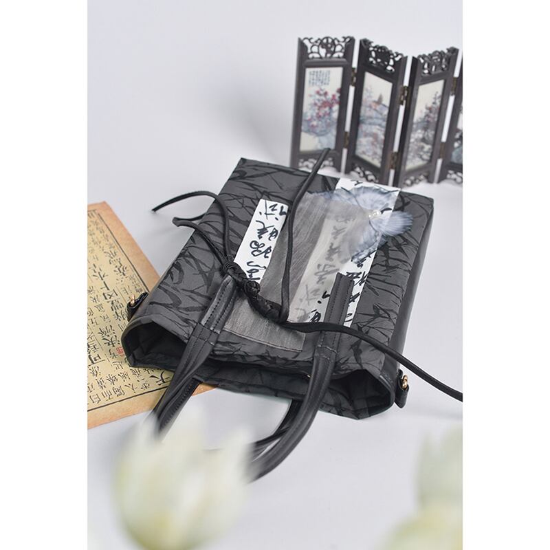 [Series]★China style bag★Hand-held original ink pattern Letter pattern Cute design available