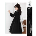 Load image into Gallery viewer, [Dust Smoke Cloud Dream---Boku Bamboo Series] ★Chinese style dress★ Long sleeve switching bamboo Chinese clothing Black Black SML Original Cute
