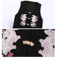 Load image into Gallery viewer, [Old Monster---Rabbit Series] ★China style tops★ Best Original Rabbit Embroidery Black Black Easy to match
