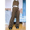 Load image into Gallery viewer, [Kokaisha---Jiku Brownma Series] ★Denim pants with belt★ Brushed lining, thick bottoms, pants, cotton, easy to match
