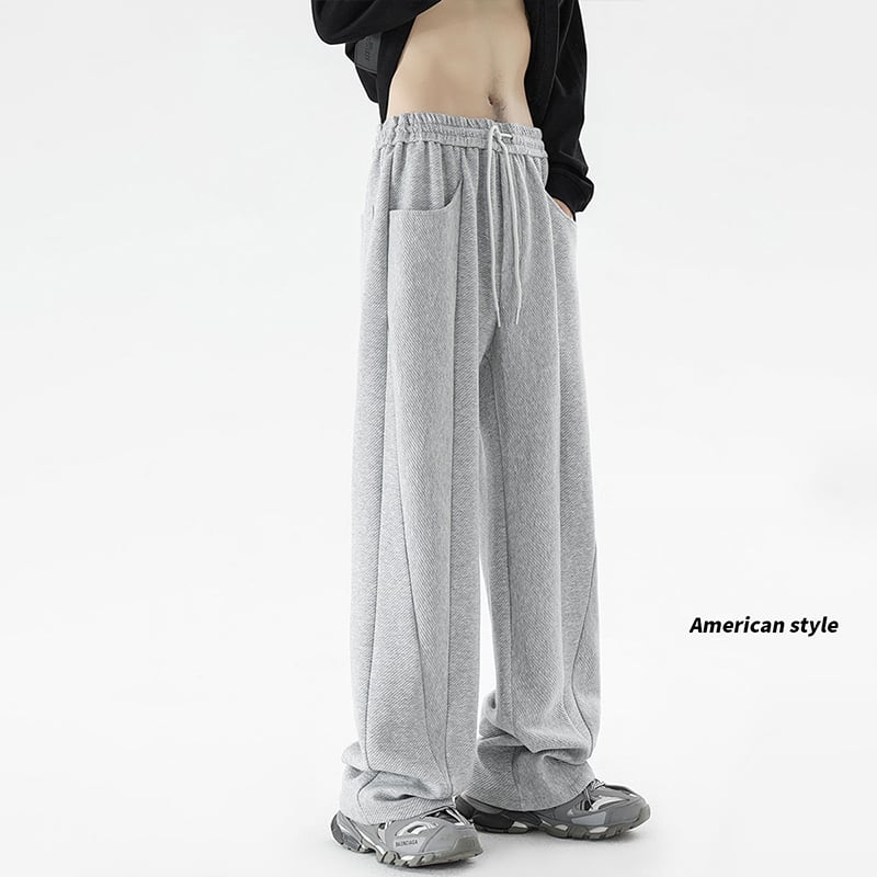 [PPG Series]★Casual Pants★ 2color Bottoms Pants Unisex Men's Simple Black Gray Large Size